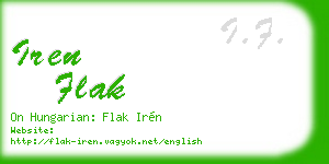 iren flak business card